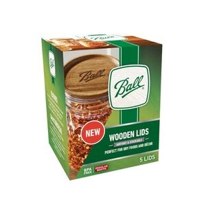Ball Regular Mouth Wooden Lids 5pk